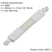 Commercial Track Light Flexible Connector - 300mm Length - White Pc Rail System - LoopsDirect