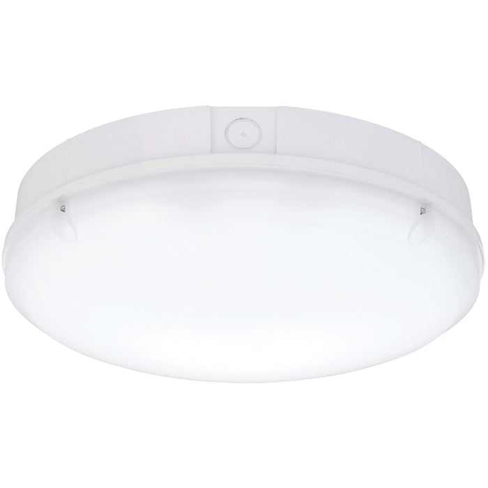 Gloss White IP65 Bulkhead Light - 18W CCT SMD LED Module - Emergency Lighting - LoopsDirect