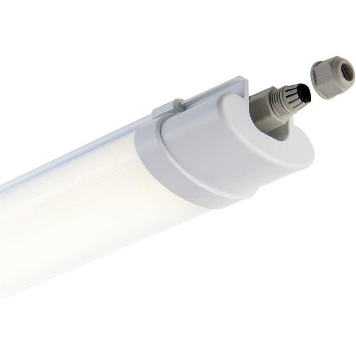 5ft IP65 Batten Light Fitting - 45W Daylight White LED - Daisychain Compatible