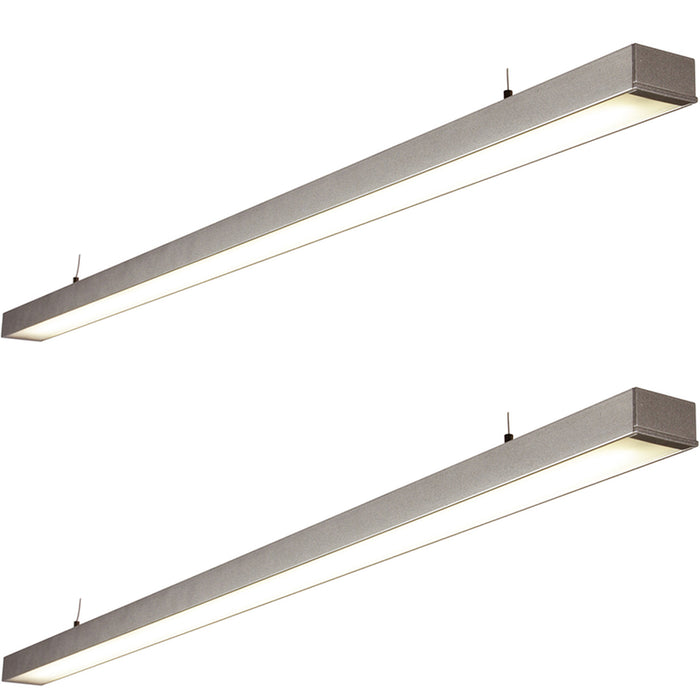 2 PACK Commercial LED Suspension Light - 1494mm x 68mm - 26W CCT LED Module