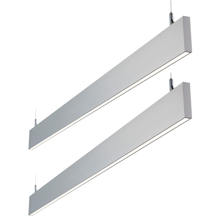 2 PACK Slim Commercial Suspension Light - 1500mm x 20mm - 40W Cool White LED