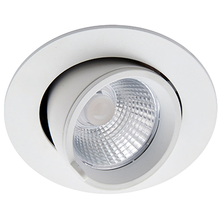 2 PACK Fully Adjustable Ceiling Downlight - 15W Cool White LED - Matt White