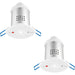 2 PACK Recessed Emergency Ceiling Downlight - Daylight White - Self Contained - LoopsDirect