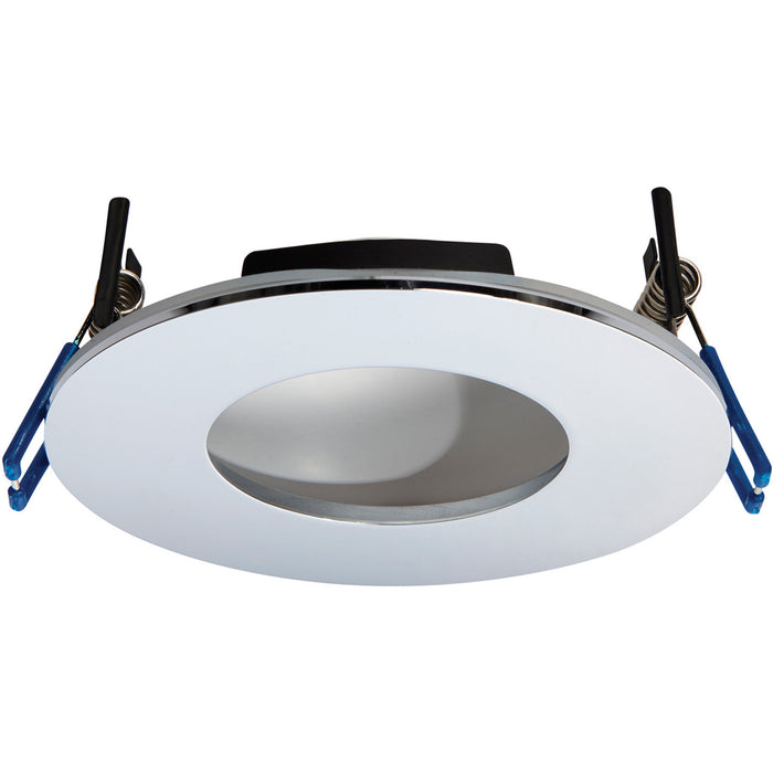 Chrome Recessed Bathroom Downlight - 9W Cool White LED Slim Ceiling Light