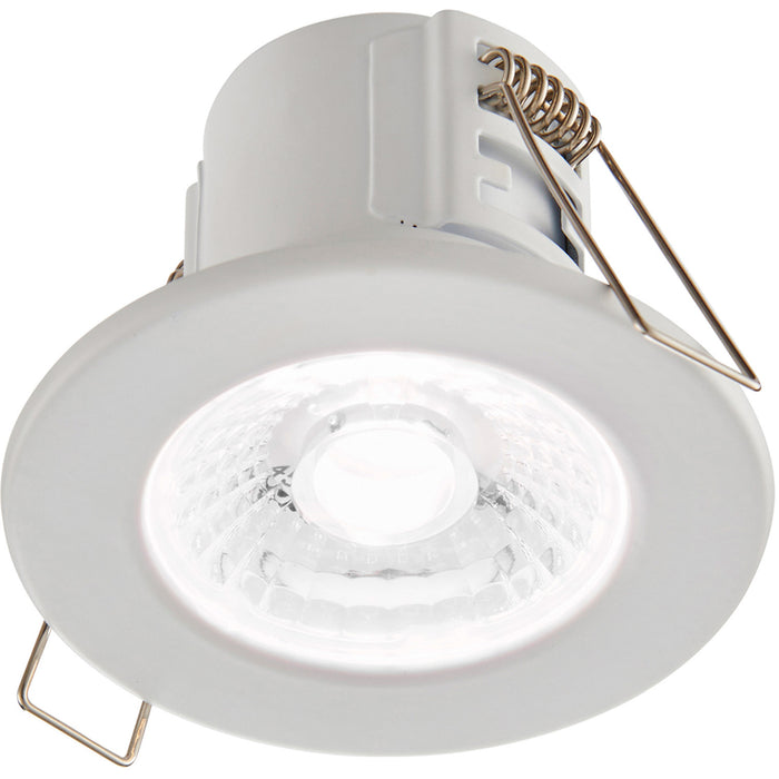 Tool-less Recessed Bathroom IP65 Downlight - 4W Cool White LED - Matt White