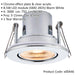 Recessed Tiltable Ceiling Downlight - Dimmable 8.5W Warm White LED Chrome Plate - LoopsDirect