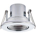 Recessed Tiltable Ceiling Downlight - Dimmable 8.5W Warm White LED Chrome Plate - LoopsDirect