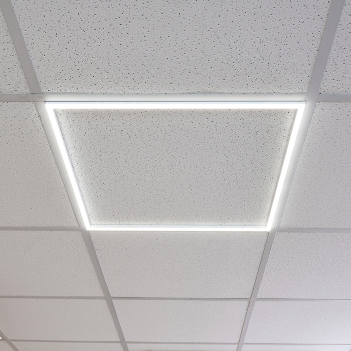 Square Frame LED Ceiling Panel Light - 590 x 590mm - 40W Cool White LED