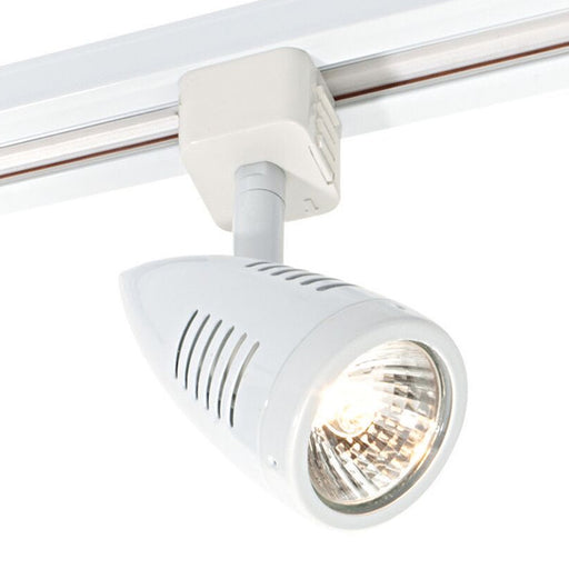 Adjustable Ceiling Track Spotlight Gloss White Single GU10 Lamp Bulb Downlight Loops