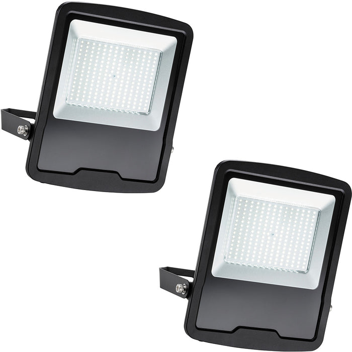 2 PACK Slim Outdoor IP65 Floodlight - 150W Daylight White LED - High Output