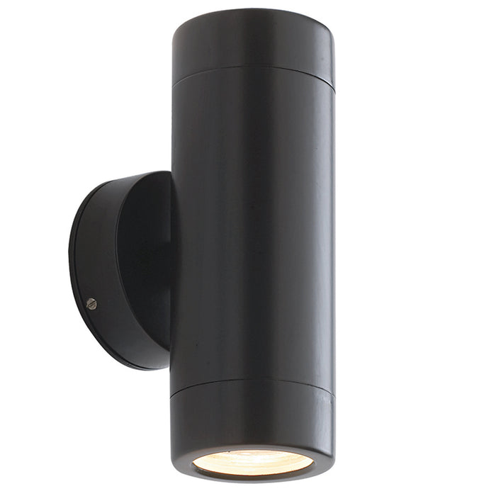 Up & Down Twin Outdoor IP65 Wall Light - 2 x 7W LED GU10 - Satin Black - LoopsDirect