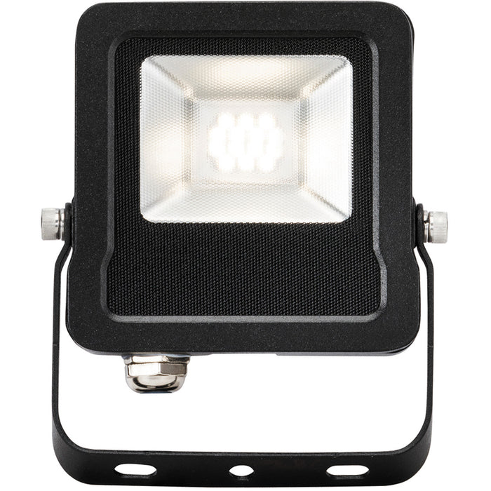 4 PACK Outdoor IP65 LED Floodlight - 10W Cool White LED - Angled Wall Bracket