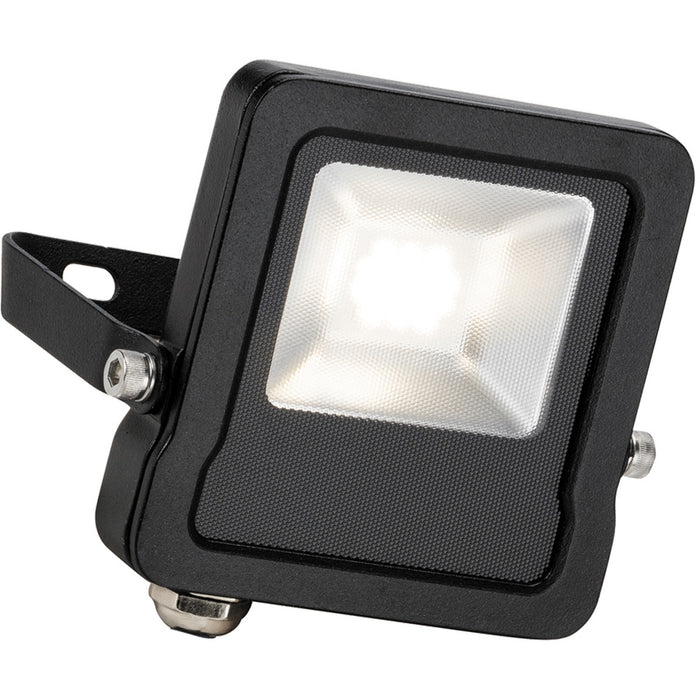 Outdoor IP65 LED Floodlight - 10W Cool White LED - 800 Lumens - Angled Bracket