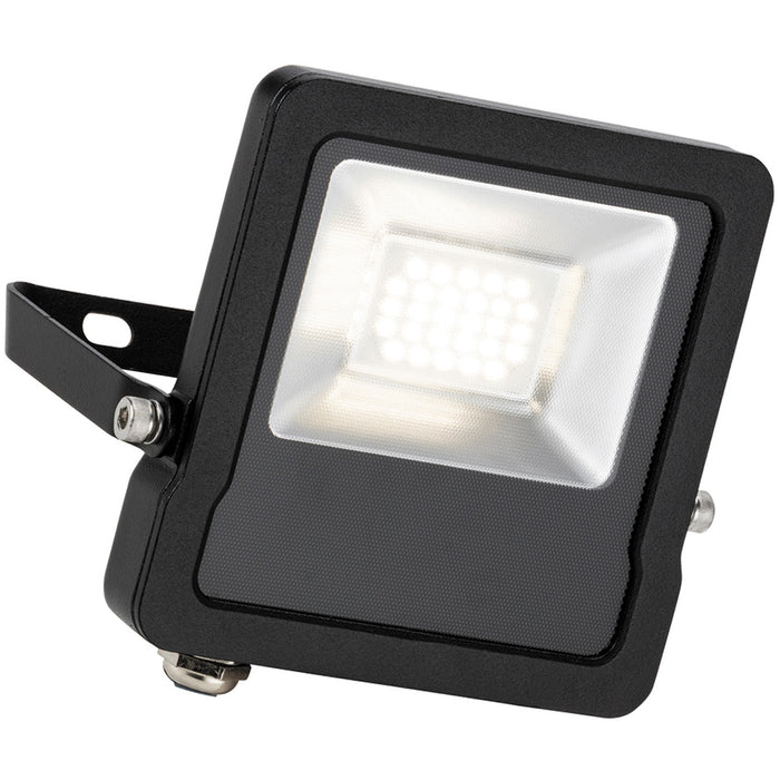 Outdoor IP65 LED Floodlight - 20W Cool White LED - 1600 Lumens - Angled Bracket