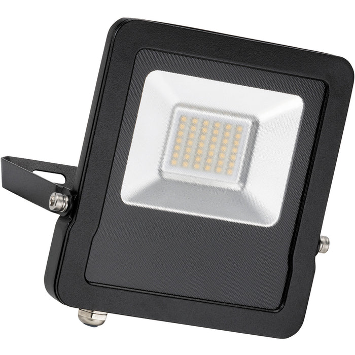 2 PACK Outdoor IP65 LED Floodlight - 30W Cool White LED - Angled Wall Bracket