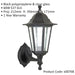 4 PACK Traditional Lantern IP44 Wall Light - 60W E27 GLS LED - Dimmable Lamp - LoopsDirect