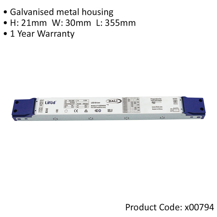 DALI 84W Digital LED Driver - Flicker Free - 1100 to 1500mA Output - Dimmable