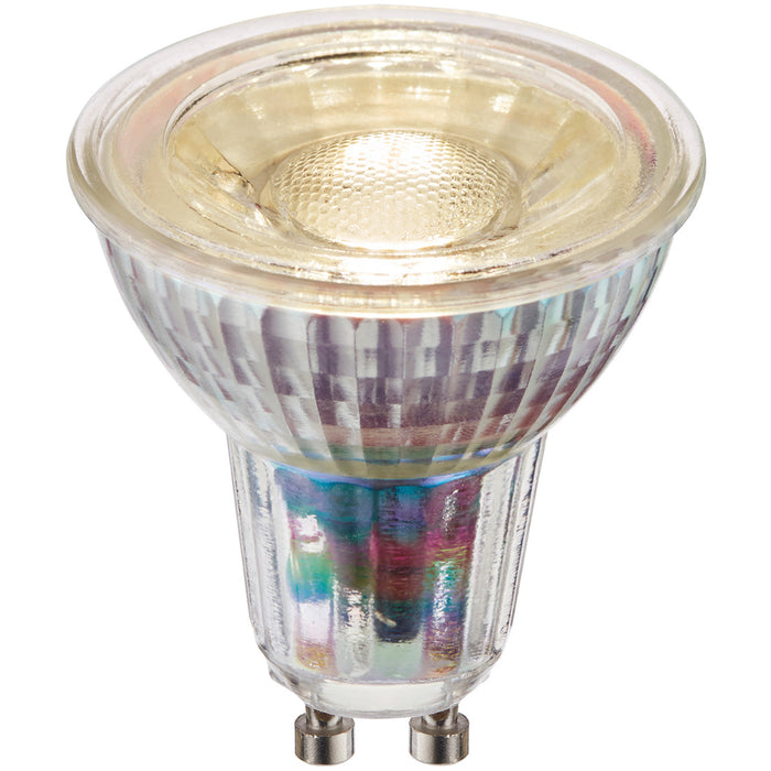 6W GU10 LED Bulb - Warm White - Dimmable Light Bulb - Clear Glass LED Lamp