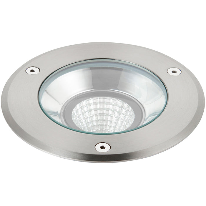 Stainless Steel Drive Over IP67 Ground Light - 13W Cool White LED - Tilting Head