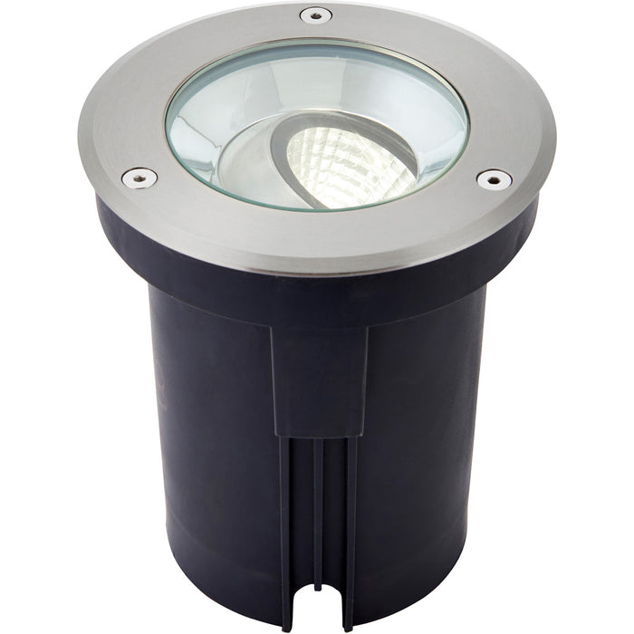 Stainless Steel Drive Over IP67 Ground Light - 13W Cool White LED - Tilting Head