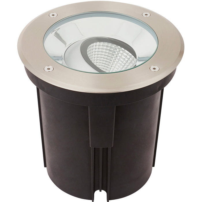Stainless Steel Drive Over IP67 Ground Light - 16.5W Warm White Tilting Head LED