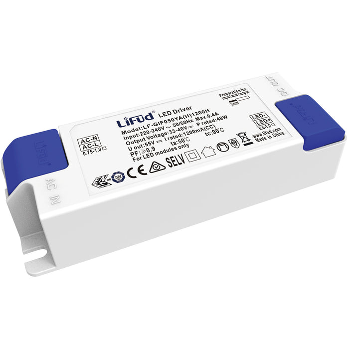 48W Flicker Free LED Driver - 1200mA Constant Current Fixed Output Power Supply