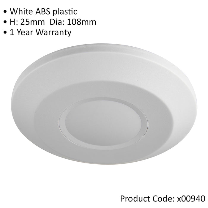 Microwave Sensor - Surface Mounted - 360 Degree Detection - 8 Metre Range - LoopsDirect