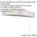 Bathroom Over Mirror Wall Light - 2 x 6W Cool White LED - White Acrylic - LoopsDirect