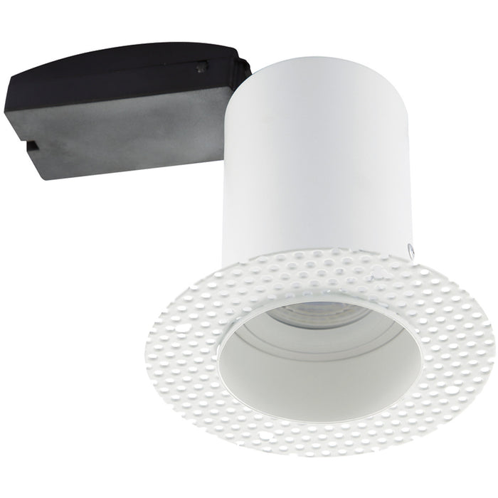 2 PACK Plaster-In Fire Rated Downlight - 50W GU10 Reflector LED - Trimless