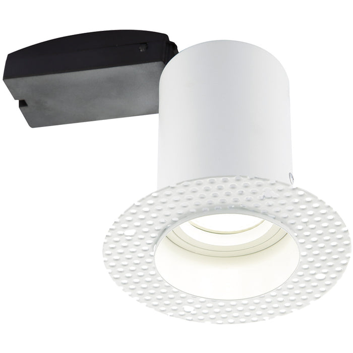 4 PACK Plaster-In Fire Rated Downlight - 50W GU10 Reflector LED - Trimless