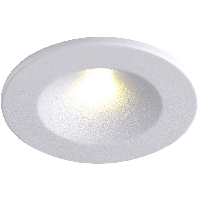 Recessed Emergency Ceiling Guide Light Kit - Daylight White LED - Matt White - LoopsDirect