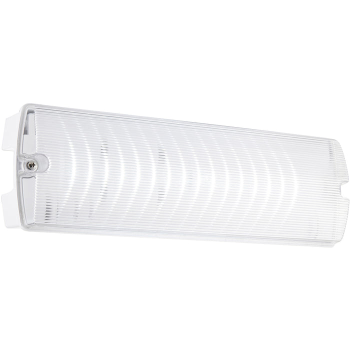 Outdoor IP65 Bulkhead Wall Light - Daylight White LED - Emergency Sign Kit