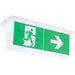 Ceiling Mounted Wedge Sign for x01094 & x01342 Emergency Exit Light Fitting - LoopsDirect