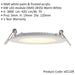 Ultra Slim Recessed Ceiling Downlight - 6W Warm White LED - IP44 Rated - LoopsDirect