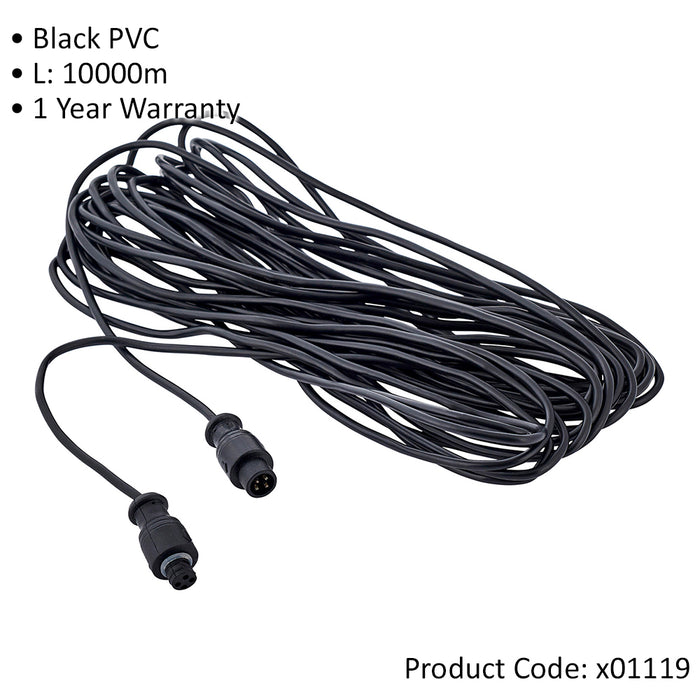 10 Metre Extension Cable for x01120 x00394 & x00396 Decking Lighting IP67 Rated - LoopsDirect