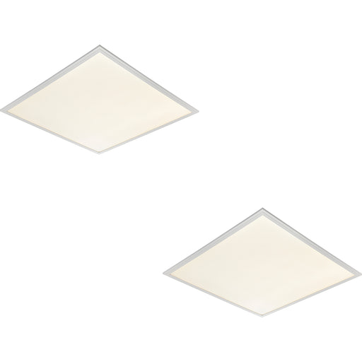 2 PACK Anti-Glare Ceiling Panel Light - 40W Cool White LED - White Paint - LoopsDirect