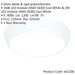 Round IP65 Bulkhead Light - 16W + 2W Cool White LEDs - Emergency Sensor - White - LoopsDirect