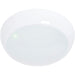 Round IP65 Bulkhead Light - 16W + 2W Cool White LEDs - Emergency Sensor - White - LoopsDirect