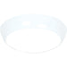 Round IP65 Bulkhead Light - 16W + 2W Cool White LEDs - Emergency Sensor - White - LoopsDirect