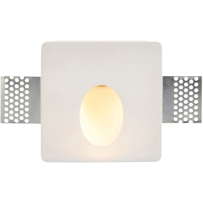 Plaster-In Square Wall Light - 1.5W Warm White LED Module - Trimless Design