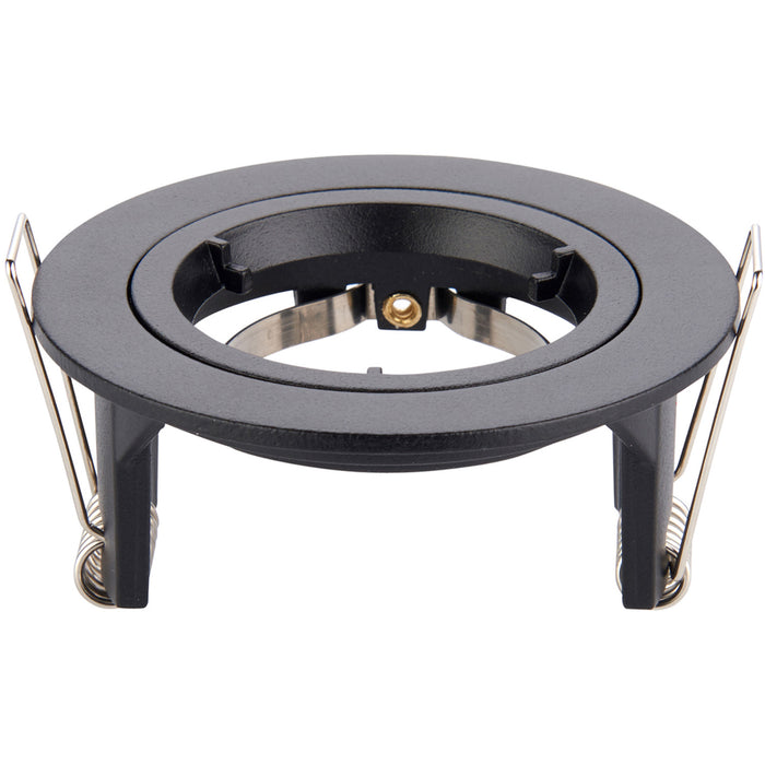 Recessed Fixed Ceiling Downlight - Dimmable 50W GU10 Reflector - Matt Black