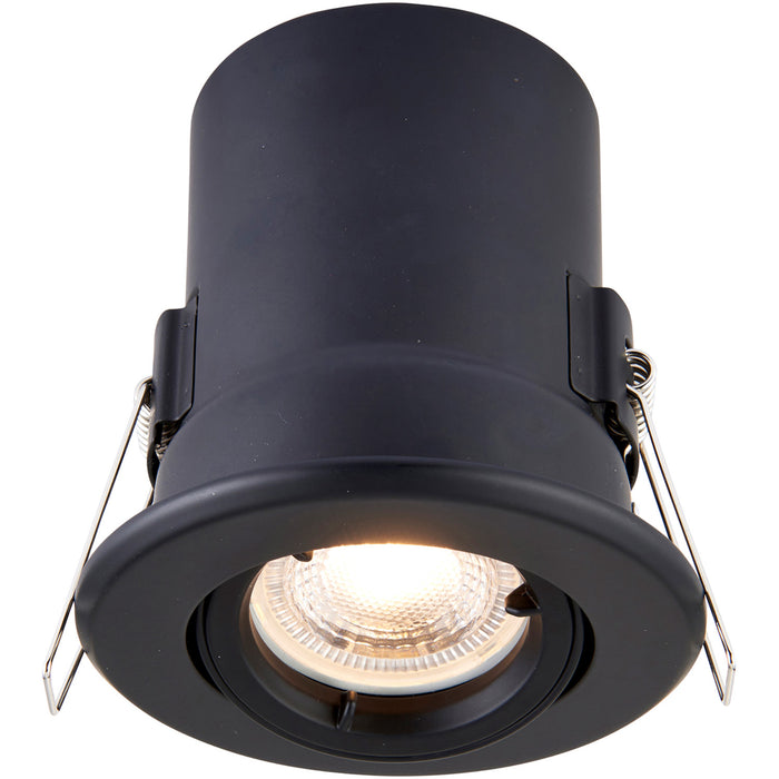 Screwless Tiltable Recessed Ceiling Downlight - 50W GU10 Reflector - Fire Rated