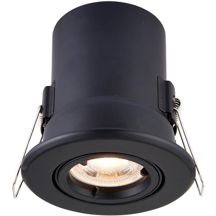 2 PACK Tiltable Recessed Ceiling Downlight - 50W GU10 Reflector - Fire Rated