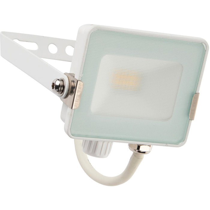 4 PACK Outdoor Waterproof LED Floodlight - 10W Cool White LED - Matt White