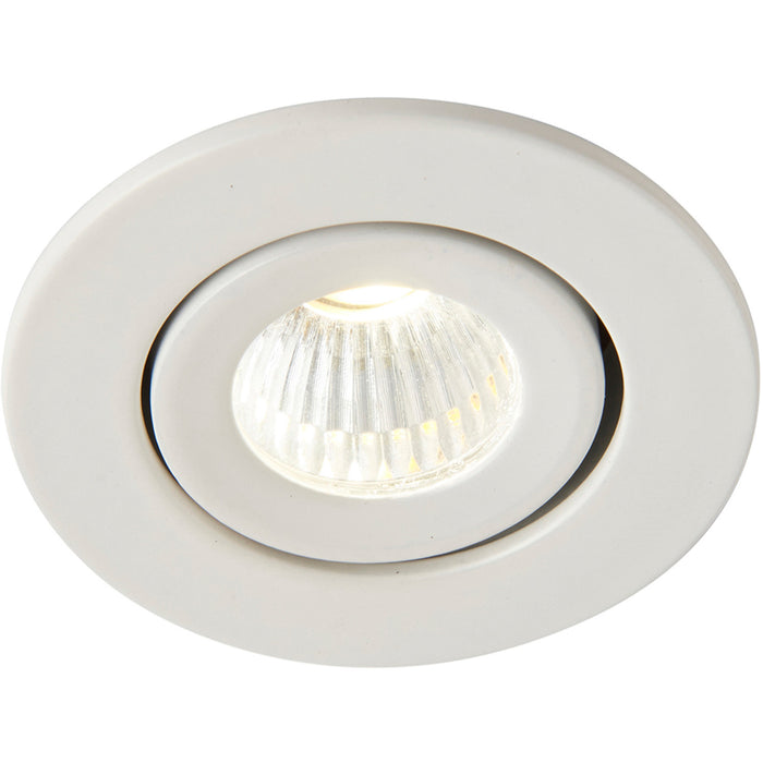 2 PACK Micro Adjustable Ceiling Downlight - 4W Cool White LED - Matt White