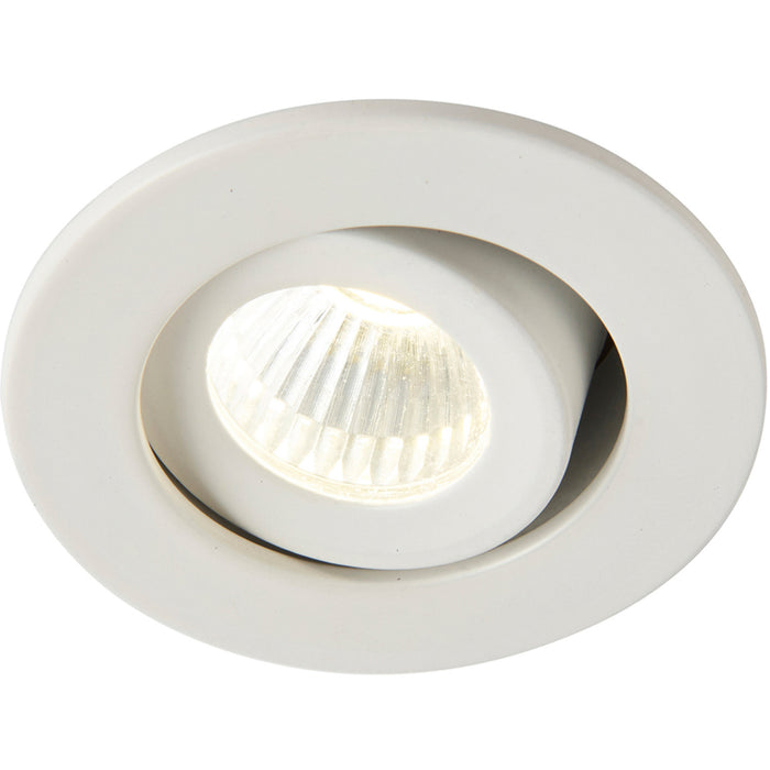 2 PACK Micro Adjustable Ceiling Downlight - 4W Cool White LED - Matt White