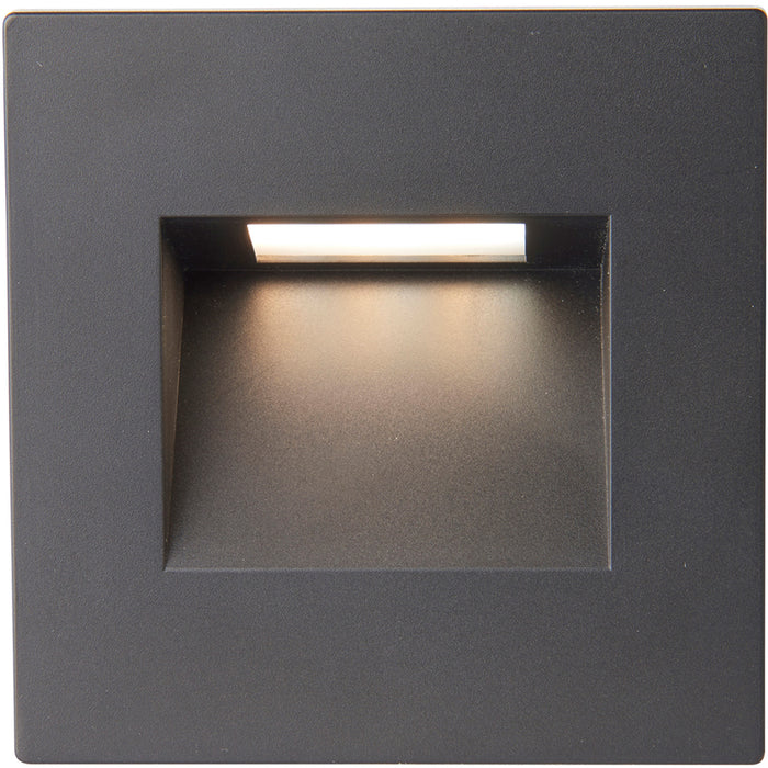 4 PACK Square Outdoor Pathway Guide Light - 1.5W Indirect CCT LED - Black Pc