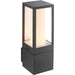 2 PACK Outdoor Box Lantern Wall Light - 7W LED GU10 - Textured Grey & Opal Pc - LoopsDirect