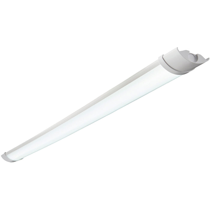 4ft IP65 Flush Batten Light - 18W Daylight White LED - Opal & Gloss White Pc