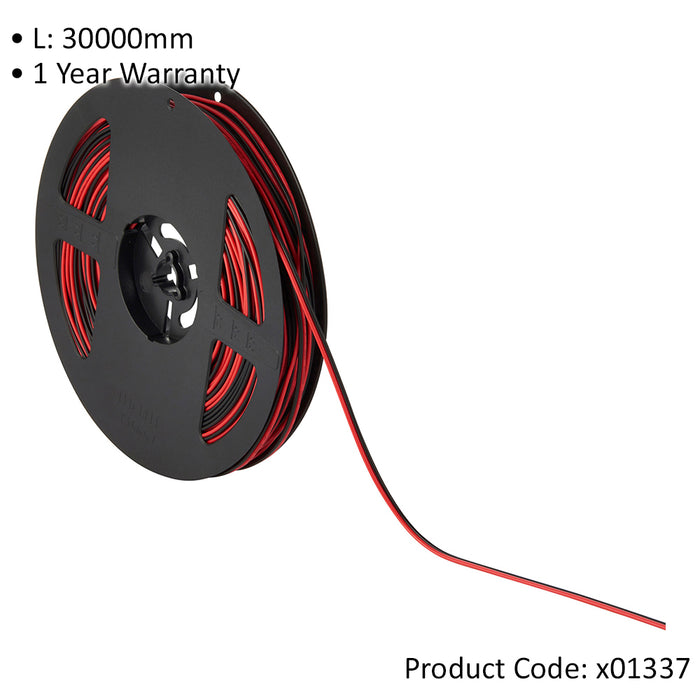 30m Extension Cable Reel - Suits Single Colour Flexible Tape Lighting Up To 10m